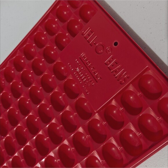 Vintage Jell-O Jigglers Jelly Bean Molds Red Set of 3 Plastic Gelatin Jello Set - Picture 5 of 10